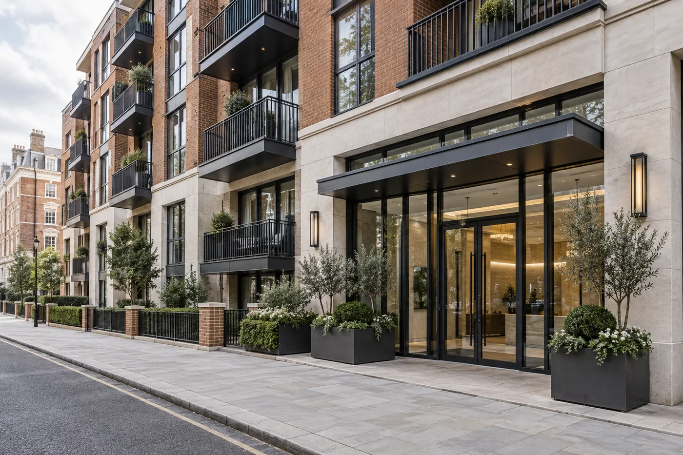 A managed residential block in London